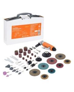 Купить Машинка шлифовальная пневматическая AIRLINE 165мм, 20000об/мин угловая с оснасткой 23пр. кейс ATBR038  в E-mobi