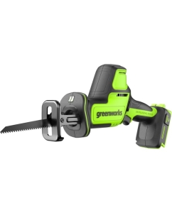 Купить Пила сабельная аккумуляторная GreenWorks GPT-CRS-25, 24В, б/щет., 0-3000 об/мин, рез 80 мм дер., LED, без АКБ и ЗУ 1200507 в E-mobi