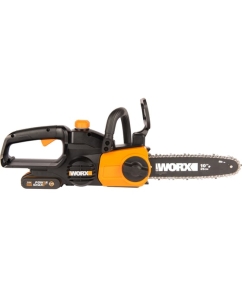 Купить Аккумуляторная цепная пила WORX 20в, 25 см, 2ач х1 и зу 2а WG322E.1 в E-mobi