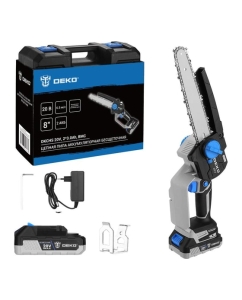 Купить Пила цепная аккумуляторная бесщеточная DEKO DKCHS 20V, 20В, 2x3,0Ач в кейсе 085-2011 в E-mobi