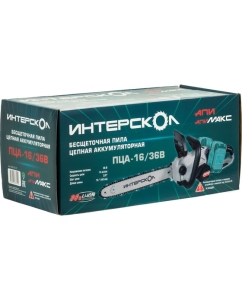 Купить Бесщеточная аккумуляторная пила цепная Интерскол ПЦА-16/36В Li-ion АПИ картон, без аккумулятора и ЗУ 825.0.0.70 в E-mobi