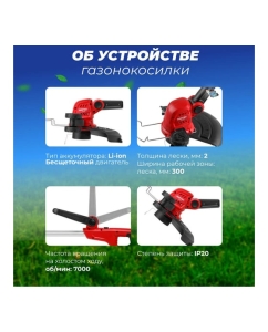 Купить Аккумуляторный триммер WORTEX TB 3018 ALL1 0333238  в E-mobi
