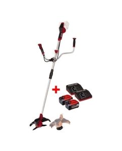 Купить Коса аккумуляторная Einhell PXC AGILLO 36/255, 2x18В,BL, нож+леска, велосипедная рукоятка + 2 аккумулятора 5.2 Ач + ЗУ 2x3А 3411320SET в E-mobi