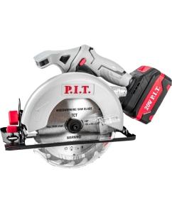 Купить Циркулярная аккумуляторная пила P.I.T. 20 В, диск 165 мм, пропил 52 мм, 4300 об/мин, АКБ Li-Ion 4 Ач, ЗУ кор. PKS20H-165A/1 в E-mobi