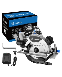 Купить Дисковая (циркулярная) бесщеточная пила аккумуляторная DEKO DKCS20DA PRO, 20В, 190мм, 1x5.0Ач 085-1156 в E-mobi
