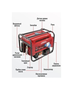 Купить Генератор бензиновый электрический POWERAC 2.2 кВт, 220В, 6л.с., ручной стартер PR2500H2  в E-mobi