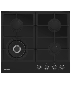 Купить Встраиваемая варочная панель газовая HotPoint HGS 62F/BK черный в E-mobi