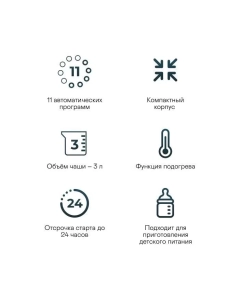 Купить Мультиварка GARLYN MR-Solo 3 черный  в E-mobi