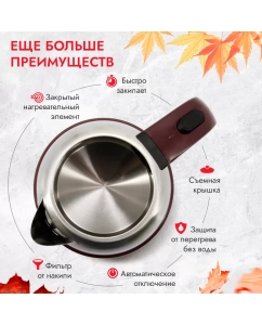 Купить Чайник электрический Atlanta ATH-2445 1.7 л черный  в E-mobi