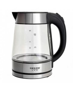 Купить Чайник электрический Delta DE-1004 1.7 л прозрачный, серебристый в E-mobi