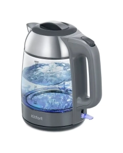 Купить Электрочайник Kitfort КТ-6762 3 л прозрачный в E-mobi