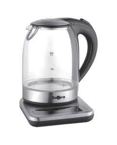 Купить Чайник электрический SAKURA SA-2724DBK 1.7 л серебристый, прозрачный  в E-mobi