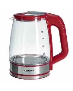 Купить Чайник электрический Аксинья КС-1006 1.8 л серебристый, прозрачный, красный в E-mobi