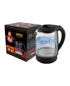 Купить Чайник электрический Матрёна МА-009 2 л черный, прозрачный  в E-mobi