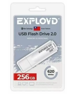 Купить Флешка EXPLOYD 620 256 ГБ белый (EX-256GB-620-White) в E-mobi