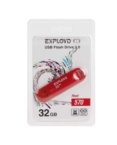 Купить Флешка Exployd 570 32ГБ Red (570 EX-32GB-570-Red) в E-mobi