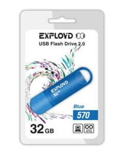 Купить Флешка Exployd 570 32ГБ Blue (Exployd 570) в E-mobi