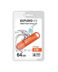 Купить Флешка Exployd 570 64ГБ Orange (Exployd 570 EX-64GB-570-Orange) в E-mobi
