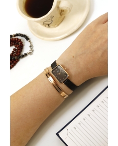 Купить Наручные часы Daniel Wellington Quadro 20X26 Pressed Ashfield RG Black  в E-mobi