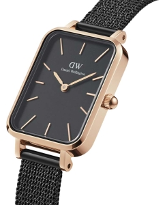 Купить Наручные часы Daniel Wellington Quadro 20X26 Pressed Ashfield RG Black  в E-mobi