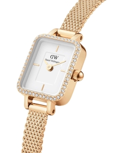 Купить Наручные часы Daniel Wellington Quadro Mini Lumine Bezel 15.4x18.2 Evergold G White  в E-mobi