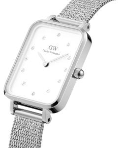 Купить Наручные часы Daniel Wellington Quadro 20X26 Pressed Sterling Lumine S White  в E-mobi