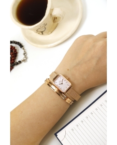 Купить Наручные часы Daniel Wellington Quadro 20X26 Pressed Melrose RG MOP  в E-mobi