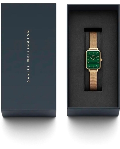 Купить Наручные часы Daniel Wellington Quadro 20X26 Pressed Evergold G Green  в E-mobi