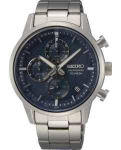 Купить Японские титановые наручные часы Seiko SSB387 с хронографом в E-mobi