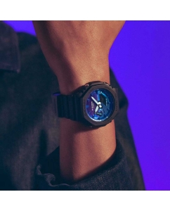 Купить Японские наручные часы Casio G-SHOCK GA-2100FL-1A с хронографом  в E-mobi