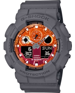 Купить Японские наручные часы Casio G-SHOCK GA-100FL-8A с хронографом в E-mobi