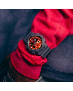 Купить Японские наручные часы Casio G-SHOCK GA-100FL-8A с хронографом  в E-mobi