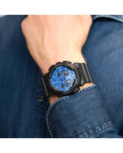 Купить Японские наручные часы Casio G-SHOCK GA-100BP-1A с хронографом  в E-mobi