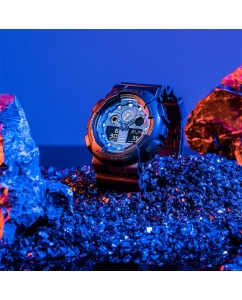 Купить Японские наручные часы Casio G-SHOCK GA-100BP-1A с хронографом  в E-mobi