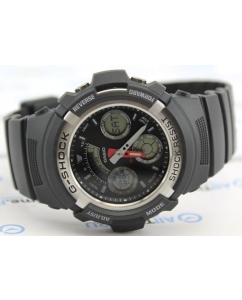 Купить Японские наручные часы Casio G-SHOCK AW-590-1A с хронографом  в E-mobi