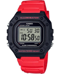 Купить Японские наручные часы Casio Collection W-218H-4B с хронографом в E-mobi