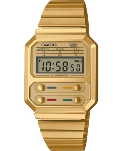 Купить Японские наручные часы Casio Vintage A100WEG-9AEF с хронографом в E-mobi