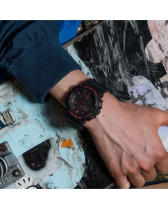 Купить Японские наручные часы Casio G-SHOCK GA-100BNR-1A с хронографом  в E-mobi