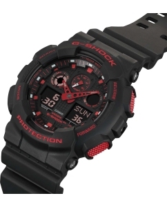 Купить Японские наручные часы Casio G-SHOCK GA-100BNR-1A с хронографом  в E-mobi
