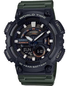 Купить Японские наручные часы Casio Collection AEQ-110W-3AVDF с хронографом в E-mobi
