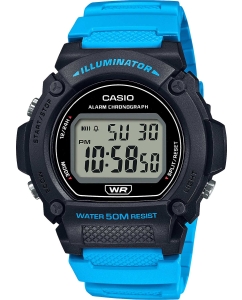 Купить Японские наручные часы Casio Collection W-219H-2A2VEF с хронографом в E-mobi