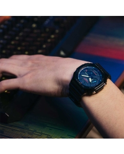 Купить Японские наручные часы Casio G-SHOCK GA-2100RGB-1A с хронографом  в E-mobi