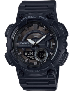 Купить Японские наручные часы Casio Collection AEQ-110W-1B с хронографом в E-mobi