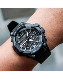 Купить Японские наручные часы Casio Collection MCW-100H-1A3 с хронографом  в E-mobi