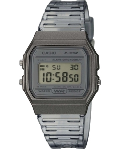 Купить Японские наручные часы Casio Illuminator F-91WS-8EF с хронографом в E-mobi