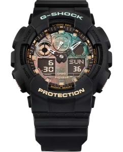 Купить Японские наручные часы Casio G-SHOCK GA-100RC-1A с хронографом  в E-mobi