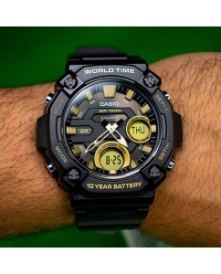 Купить Японские наручные часы Casio Collection AEQ-120W-9A с хронографом  в E-mobi