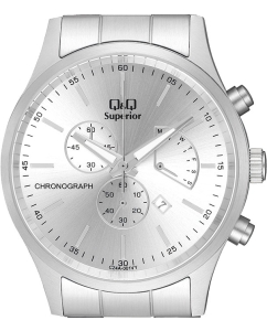 Купить Японские наручные часы Q&amp;Q C24A-001VY с хронографом  в E-mobi