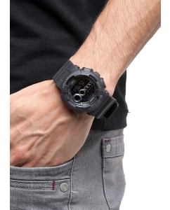 Купить Японские наручные часы Casio G-SHOCK GD-100-1B с хронографом  в E-mobi