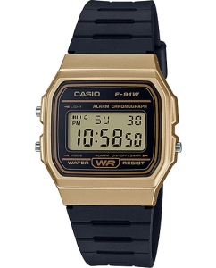 Купить Японские наручные часы Casio Illuminator F-91WM-9A с хронографом в E-mobi